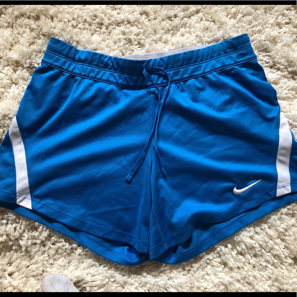 Blue Nike soccer shorts